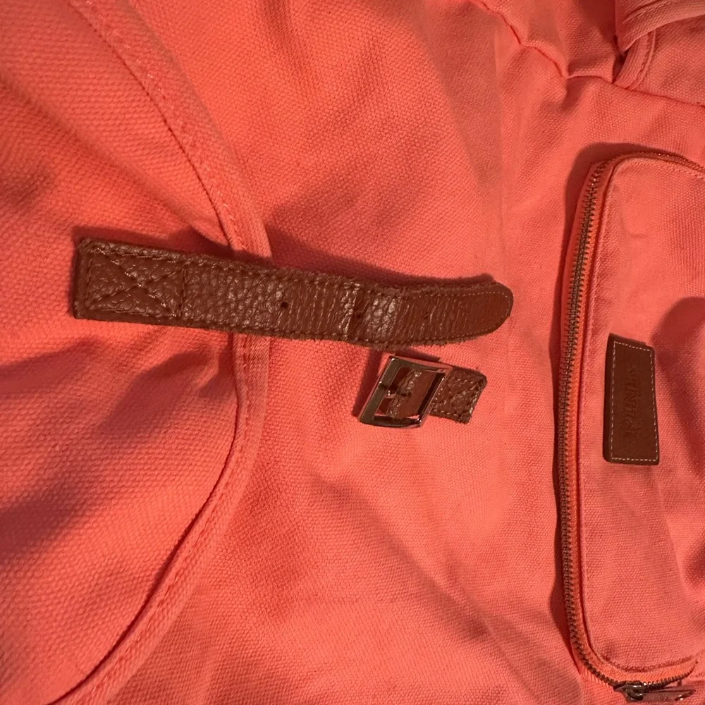 PINK Victoria's Secret Coral Canvas Backpack - Picture 13 of 13